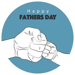 Fist Bump Happy Fathers Day Sticker