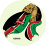 Fisted Hand Holding Kenyan Flag Sticker