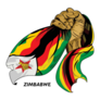 Fisted Hand Holding Zimbabwean Flag Sticker