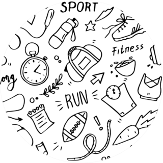 Fitness And Health Pattern Sticker