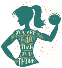 Fitness Typographic Poster You Are Stronger Than You Think Sticker