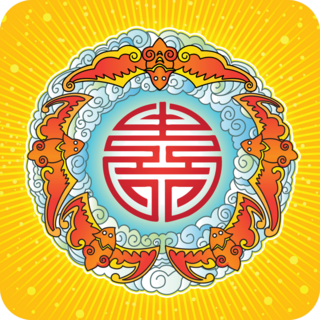 Five Lucky Bats With Cloud Sticker