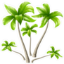 Five Palm Trees Sticker