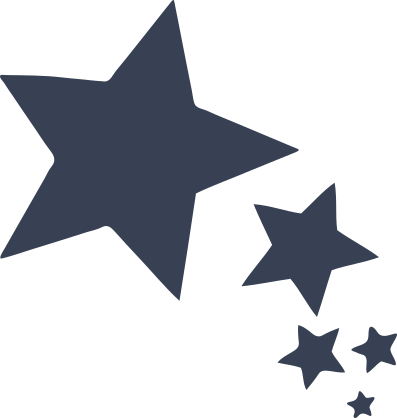 Five Stars Of Different Sizes Sticker