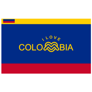 Flag I Love Colombia Sticker