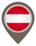 Flag Icon Pin Of Austria Sticker