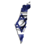 Flag Map Israel Country Sticker