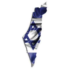 Flag Map Israel Country Sticker