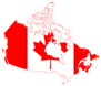 Flag Map Of Canada Sticker