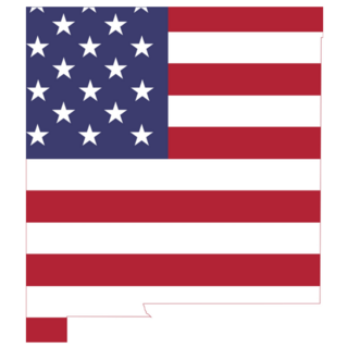 Flag Map Of New Mexico, Usa Sticker