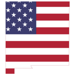 Flag Map Of New Mexico, Usa Sticker