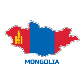 Flag Map Of The Country Of Mongolia Sticker