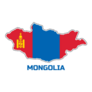 Flag Map Of The Country Of Mongolia Sticker