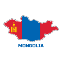 Flag Map Of The Country Of Mongolia Sticker