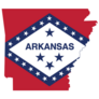 Flag Map Of The Federal State Of Arkansas Sticker