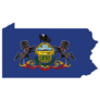 Flag Map Of The Federal State Of Pennsylvania Sticker