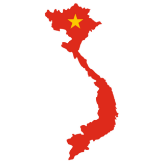 Flag Map Of Vietnam Icon Sticker