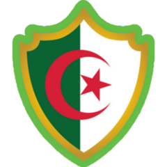 Flag Of Algeria Shield On Green Sticker