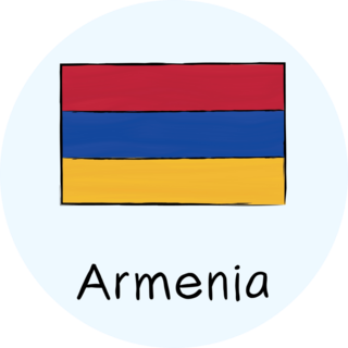 Flag Of Armenia Font Sticker