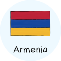Flag Of Armenia Font Sticker