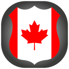 Flag Of Canada Icon In The Shape Of A Police Badge Sticker