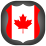 Flag Of Canada Icon In The Shape Of A Police Badge Sticker