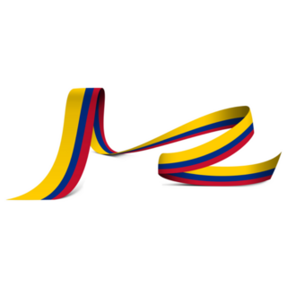 Flag Of Colombia Ribbon Sticker