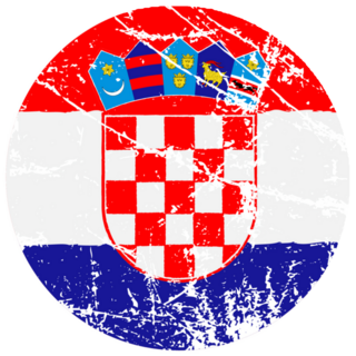Flag Of Croatia Grunge Style Sticker