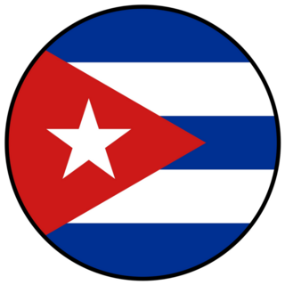 Flag Of Cuba Circle Sticker