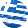 Flag Of Greece Low Polygonal Glossy Origami Style Sticker