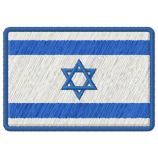Flag Of Israel Embroider Patch Sticker