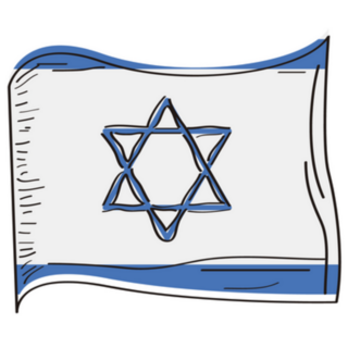 Flag Of Israel Hand Drawing Illustration Sticker