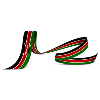Flag Of Kenya Ribbon Sticker