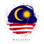Flag Of Malaysia In The Shape Of Flag Circle Sticker