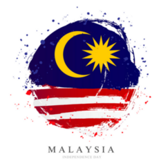 Flag Of Malaysia In The Shape Of Flag Circle Sticker