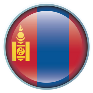 Flag Of Mongolia Circle Button Sticker