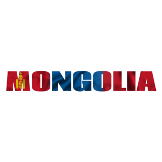 Flag Of Mongolia Lettering Sticker