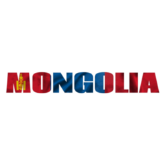 Flag Of Mongolia Lettering Sticker