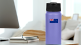 Flag Of New Zealand Sticker on a Water Bottle (New) example