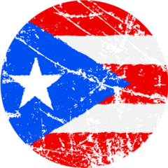 Flag Of Puerto Rico Grunge Sticker
