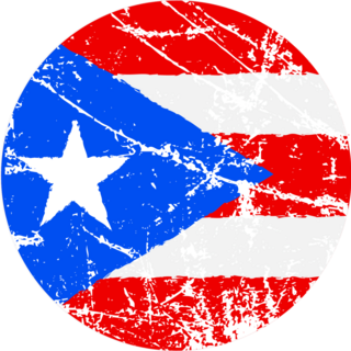Flag Of Puerto Rico Grunge Sticker