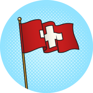 Flag Of Switzerland Pop Art Sticker
