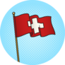 Flag Of Switzerland Pop Art Sticker