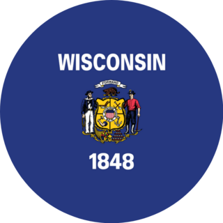 Flag Of The Federal State Of Wisconsin, Usa 1848 Sticker