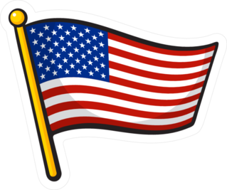 Flag of the United States Symbol Sticker