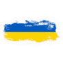 Flag Of Ukraine Brush Stroke Sticker