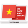 Flag Of Vietnam Be Safe And Strong Sticker