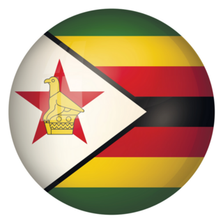 Flag Of  Zimbabwe Circle Sticker