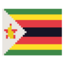 Flag Zimbabwe Pixel Sticker