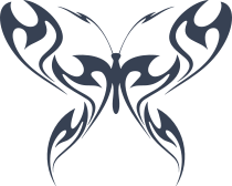 Flame Butterfly Sticker